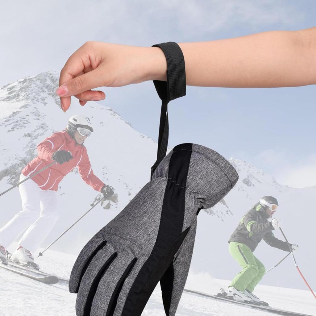 Elastiska handledsband för skid- och snowboardhandskar Justerbar skidhandskesnöre för män och kvinnor Sport Skidhandskens Säkerhetsrem