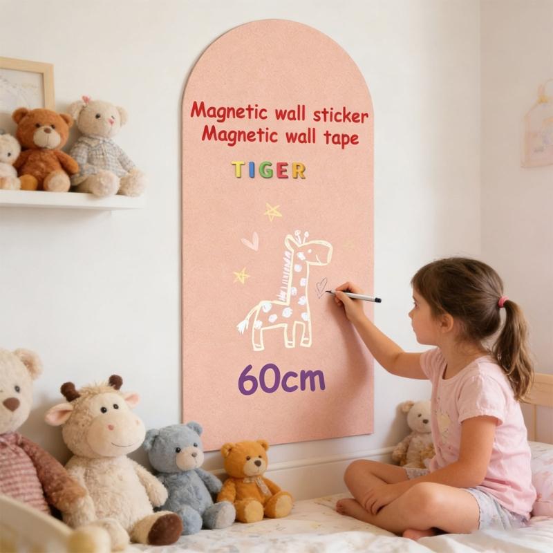 Iron Adhesive Wall Decal Erasable Magnetic Chalkboard 40x18in OR 48x24in For Children Drawing Doodling and Play Game