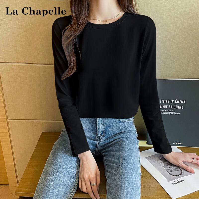 La Chapelle Women s Pure Cotton Round Neck Long Sleeve Loose Fit T-shirt 2XL
