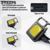 COB Work Light Outdoor Strong Light Torch Mini Multifunctional Emergency Keychain Light USB Rechargeable Tent Camping Light Cob Work Light