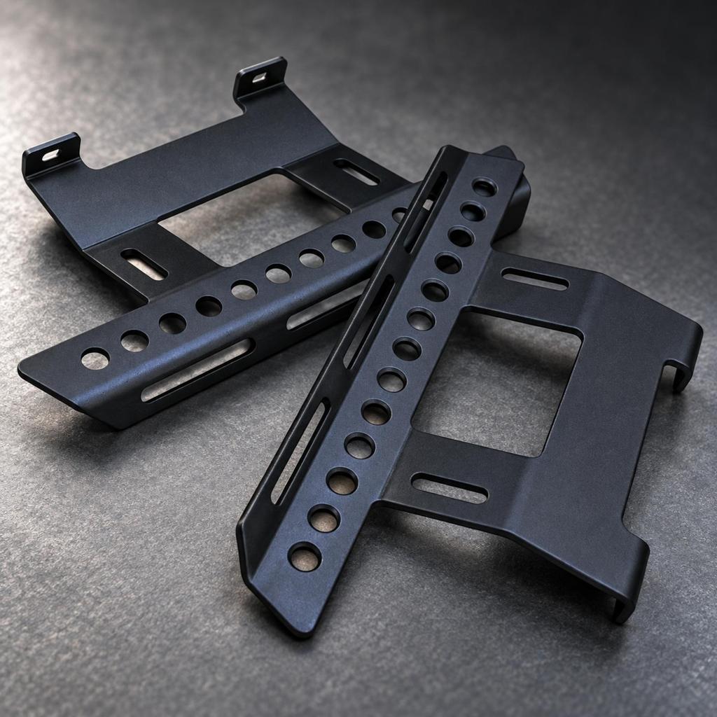 W373 Side Step Plates SCX10 Slotted for Trail Driving