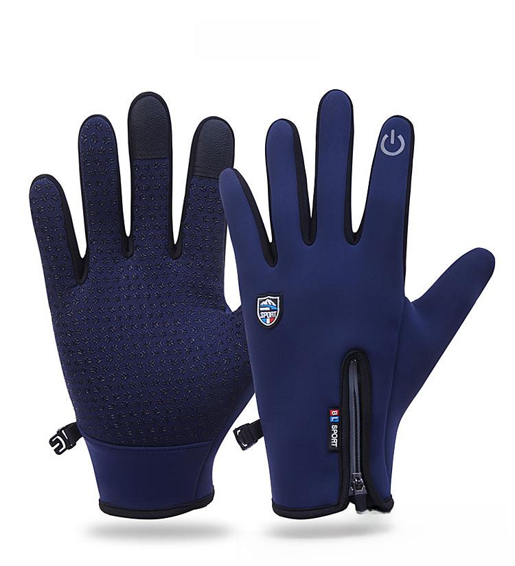 Yanbiguo Winter Thermal Cycling Gloves For Men&Women,Waterproof Warm Non-Slip Touch Screen Gloves For Outdoor Running,Driving