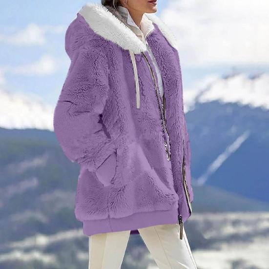 Cappotto invernale da donna tinta unita caldo peluche morbido taglie forti cappotto da signora abbigliamento invernale