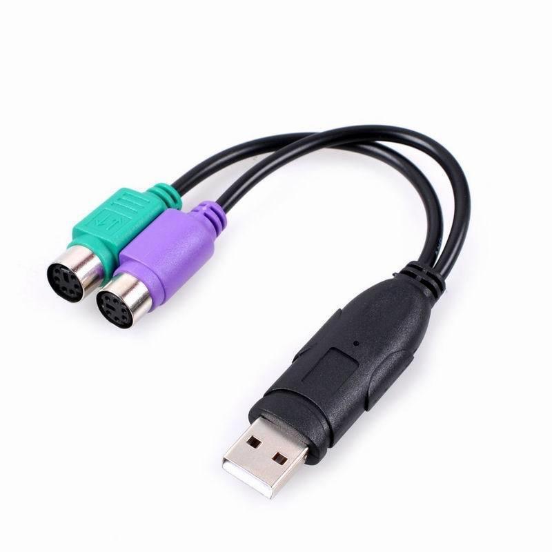 1PC USB Male To PS/2 PS2 Female Converter Cable Cord Converter Adapter Keyboard Hardware Cables & Adapters