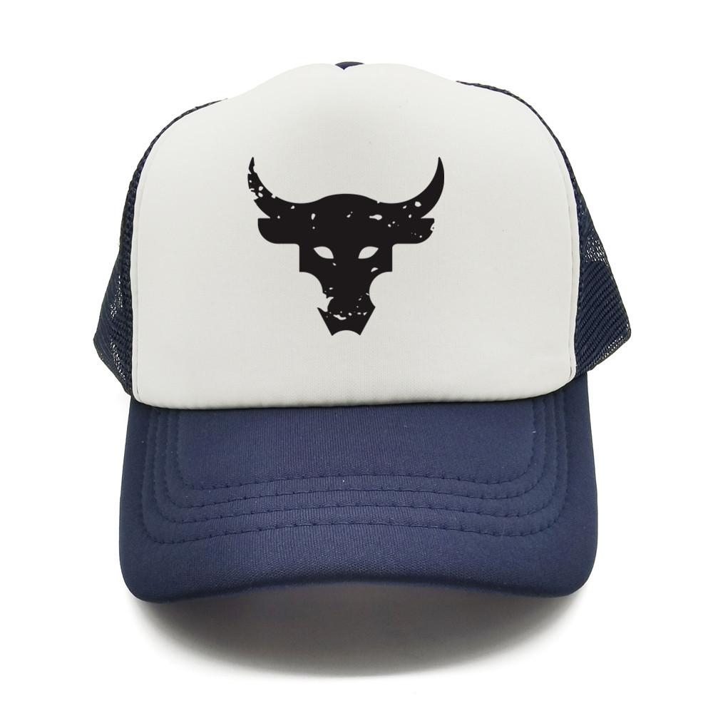 Dwayne Johnson Brahma Bull Tattoo Trucker Cap Unisex Baseball Caps Cool Summer Mesh Net Dwayne Johnson Hat Snapback Hats MZ