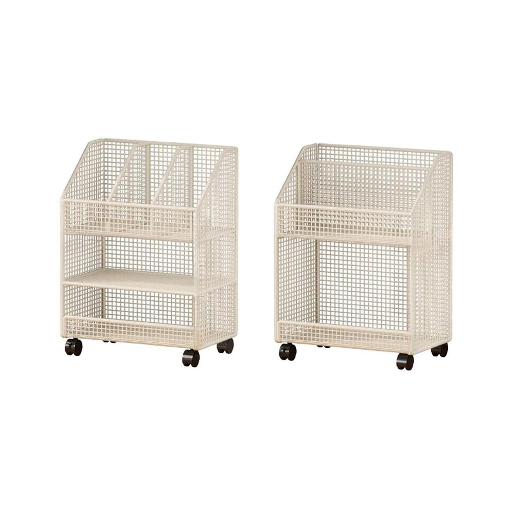 Rolling File Cart Mobile Bookcases Storage Bin Multifunction Under Desk File