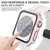 Displayschutz für Apple Watch Hülle 45mm 44mm 41mm 42mm 40mm 38mm PC Stoßfänger Gehärtetes Glas+Abdeckung iWatch Serie 9 8 7 SE 6 5 4
