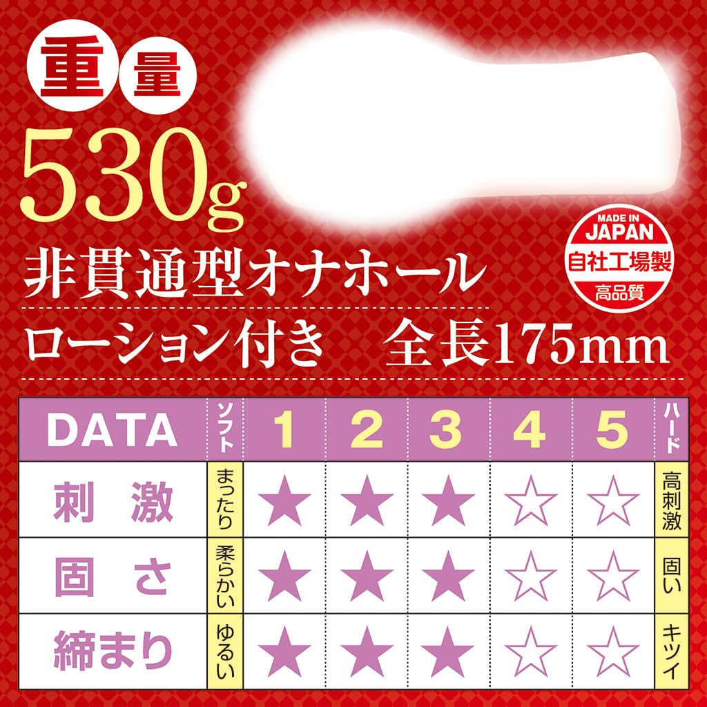 A sensitive masterpiece that makes her arch her back and climax Tama Premium Made in Japan 530g Onahole girl's Non-penetrating