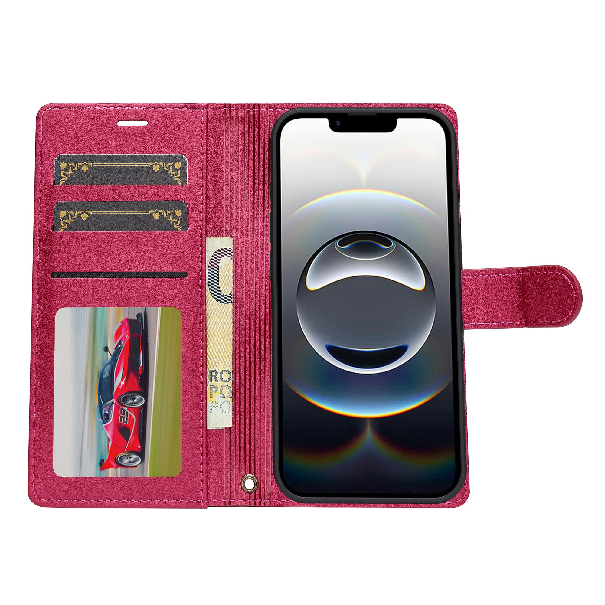

LC.IMEEKE L2 Series for iPhone 16e Case PU Leather Wallet Detachable Magnetic Phone Cover Black