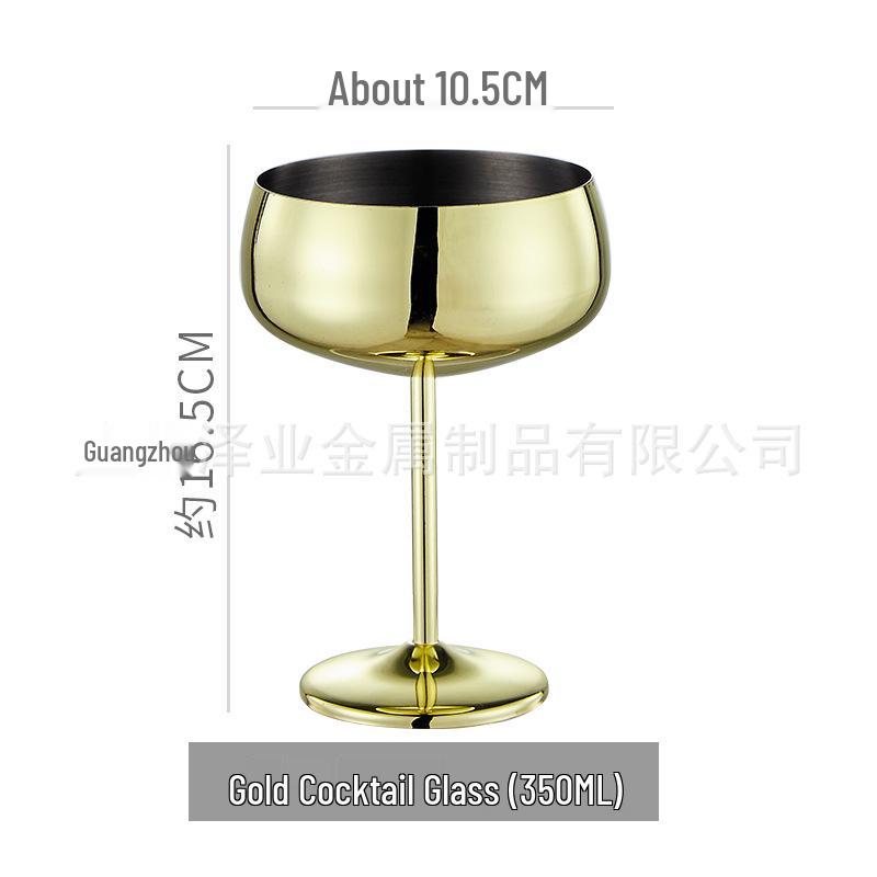 Creative High-Stemmed Stainless Steel Cocktail and Ice Cream Glass