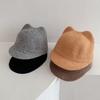 Wool Kids Wool Equestrian Hat Solid Color Kids Sunshade Visors Stylish Baby Knitted Hat  2-6 Year