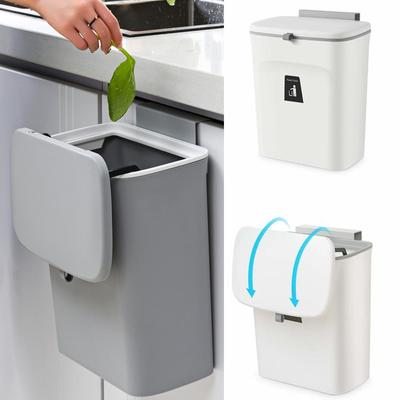 Závěsný odpadkový koš s víkem Velkokapacitní kuchyně Recyklační koš na odpadky Skříňka Dvířka Koupelna Nástěnný odpadkový koš Popelnice