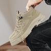 Autumn men's fashion platform shoes student mid-top lace-up sports casual shoes retro British style wear-resistant Martin shoes