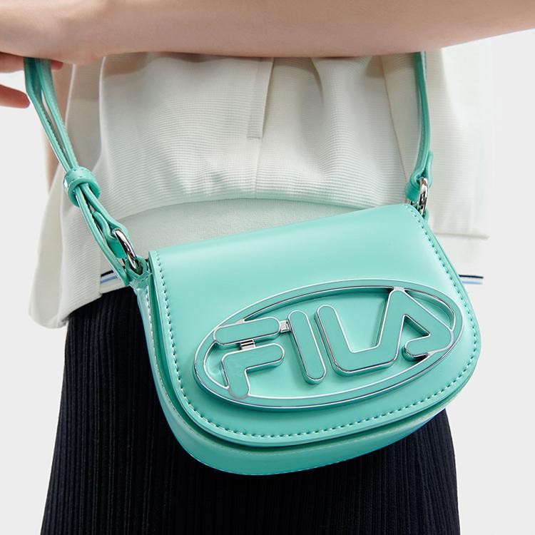 FILA Classic Business Casual Versatile PU Composite Leather Shoulder Crossbody Bag Mini Women bags Sprout-Green F13W421168FGN