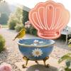 Copper Birdbath Tray with Three-point Support Universal Bird Bath Copper Disk For Balcony Porch Deck Birdbaths and Feeding