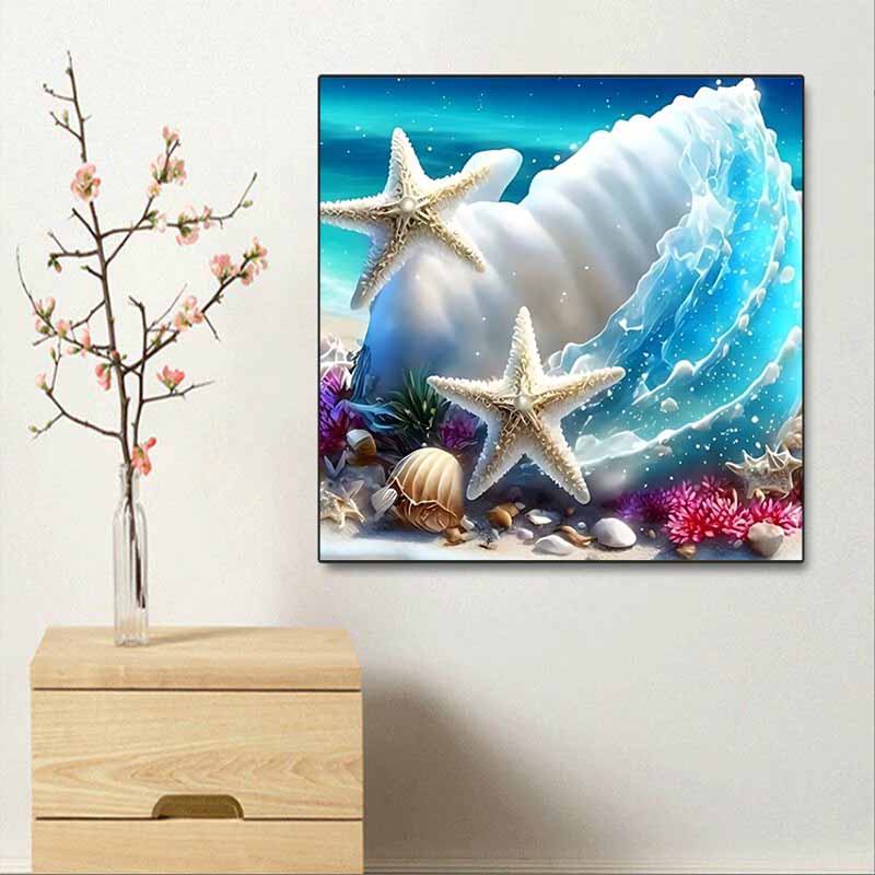 New Arrival 5D DIY Full Circle Diamond Painting "Conch" Embroidery Cross Stitch Home Decor Gift
