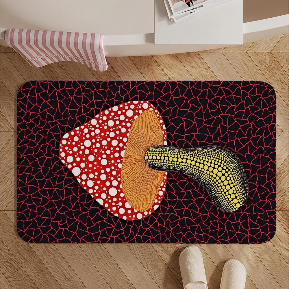 Artist-Yayoi KusamaS Floor Mat Soft Non-Slip Bath Mat, Bedside Carpet, Absorbent Doormat for Home