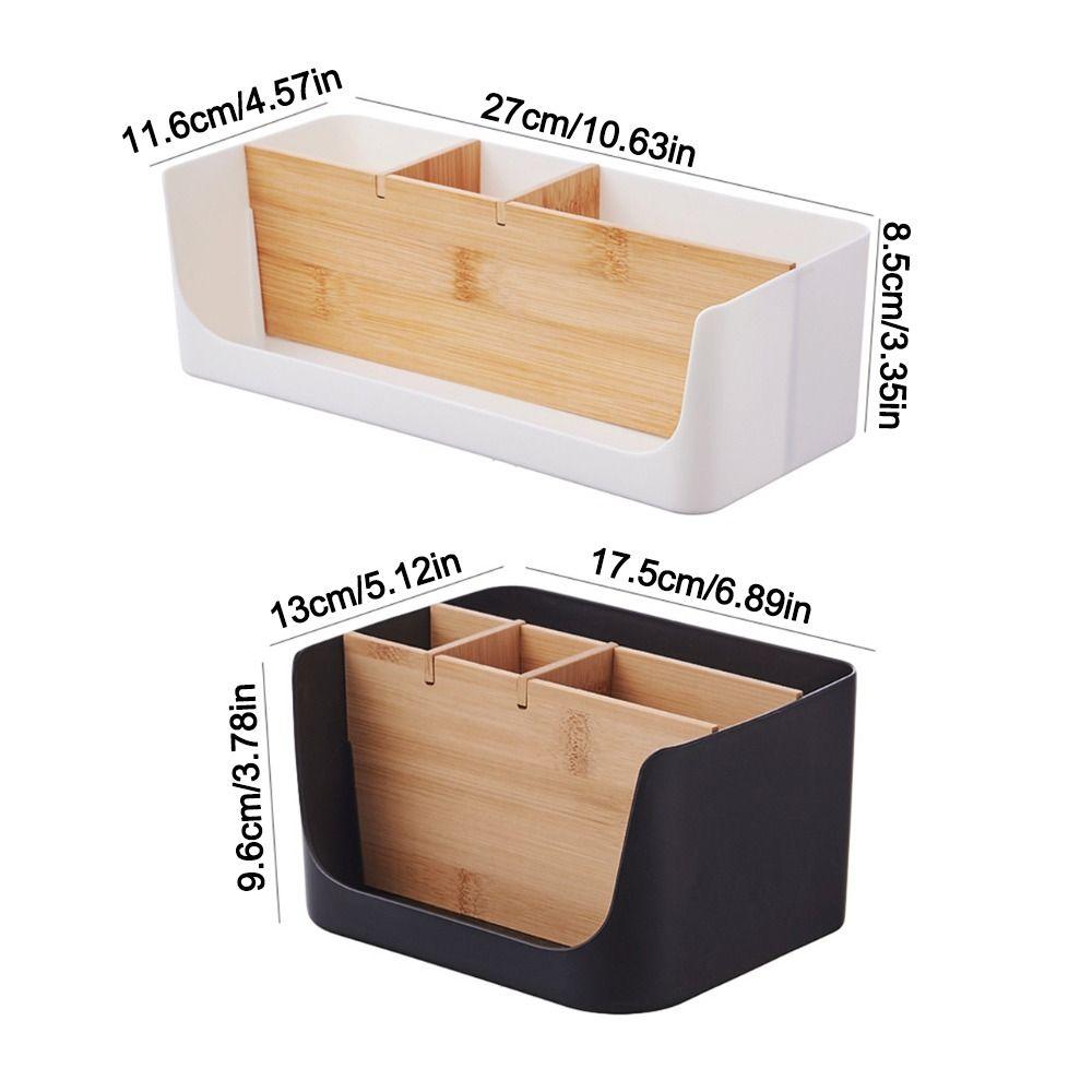 Durable 4/5 Grids Remote Controller Storage Box Cosmetic Storage Plastic Desktop Storage Box Multifunction Living Room Organizer