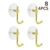 1/4PCS Self-adhesive Wall Hooks Acrylic Bathroom Hooks for Hanging Waterproof Luxury Adhesive Hook Towel Holder Home Accessories
