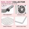 Nail Dust Collector with Rhinestones and Filter Pad, Powerful Vacuum Fan, Stepless Control Knob, Ideal for Acrylic Nail Salon To
