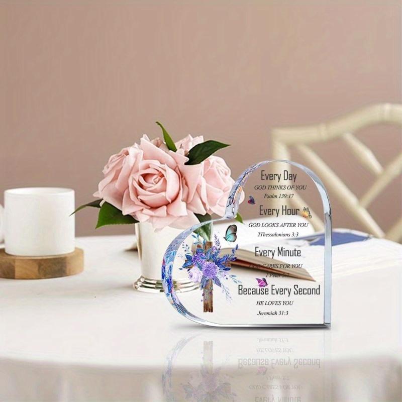 Christian Faith Acrylic Gift - Inspirational Bible Verse Centerpiece for All