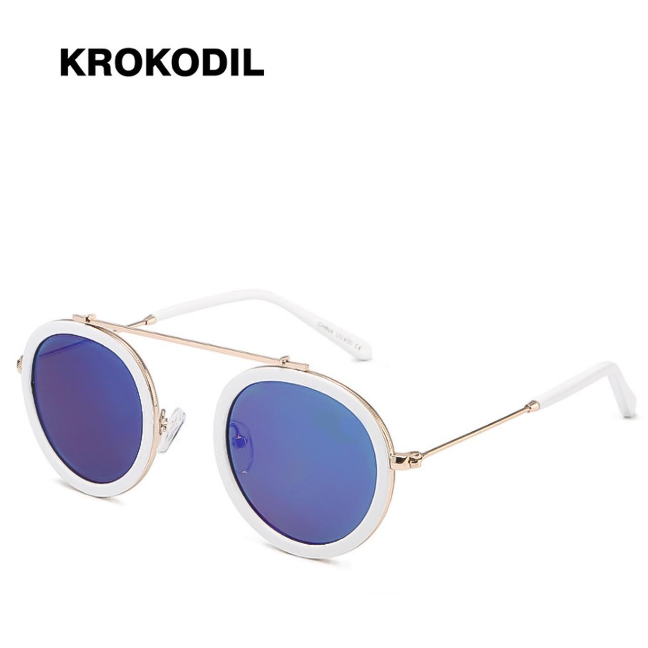 

New Fashion Round Frame Glasses Men And Women Retro Korean Sunglasses Anti-Ultraviolet Uv400