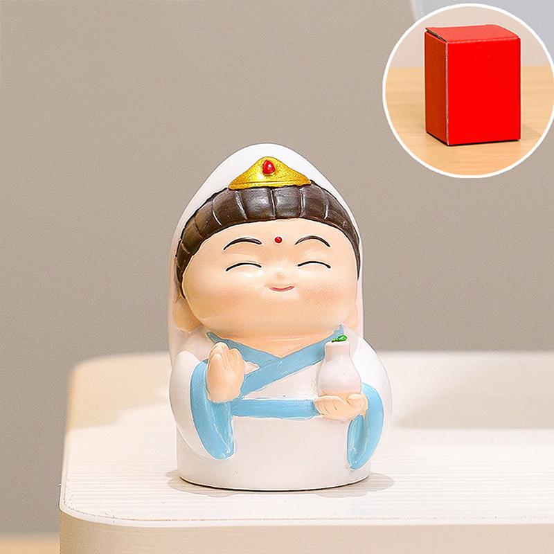 Cute God Of Wealth Ornaments Chinese Style Immortals Shentai Home Entry Workstations Office Desktops Emotional Stability Decor.