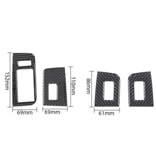 4Pcs Carbon Fiber Interior For Window Control Cover Trim For Acura TL 2004-2008