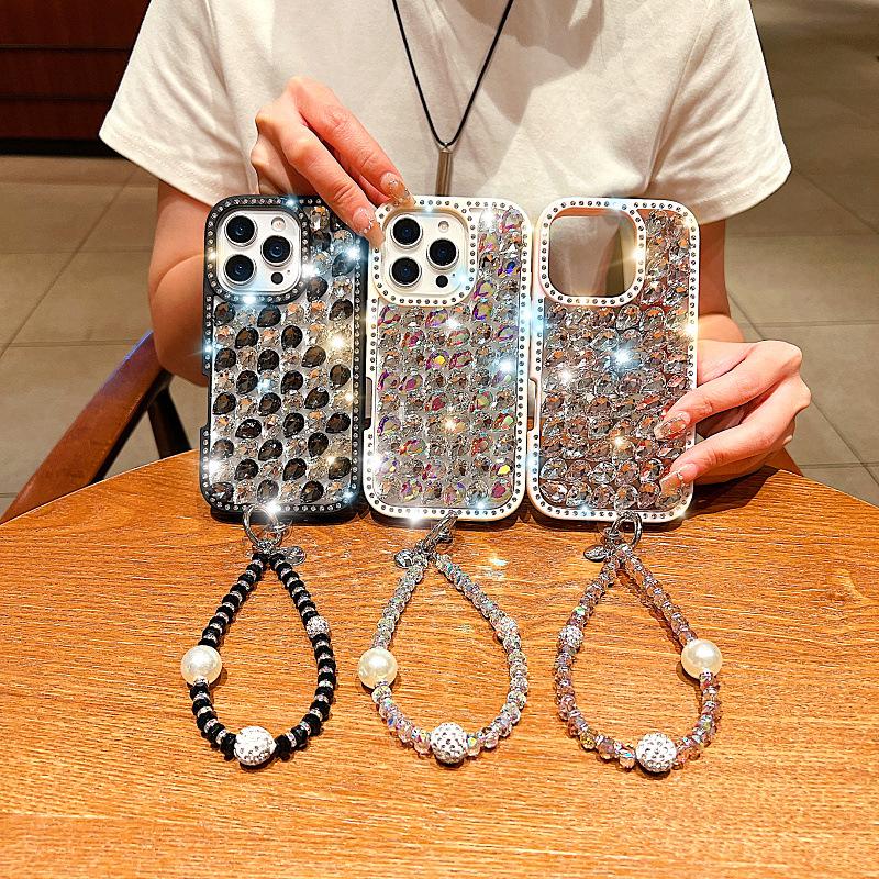 Luxury 3D Rhinestone Bracelet Phone Case for iPhone 17 Pro Max/16/14/13