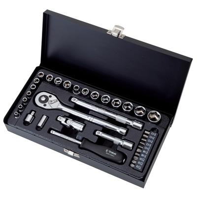 Socket Wrench Set 35 Pieces Drive Angle E-Value 6.35 9.5mm ESR-2335M