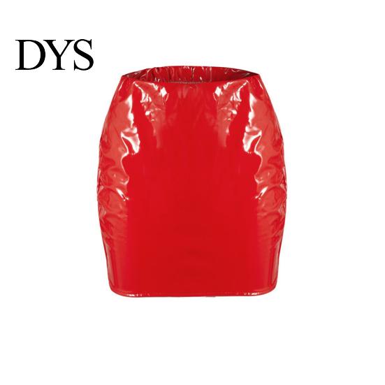 Women Skirt Imitation Leather Mini Sexy Versatile Solid Color Short Parties Clubs Bottoming Fashion Garment