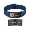 Personalisierte Foto-Armbänder mit Gravurtext für Herren, Elastisches Armband, Edelstahl-ID-Armbänder, Maßgeschneiderter Schmuck für Ihn