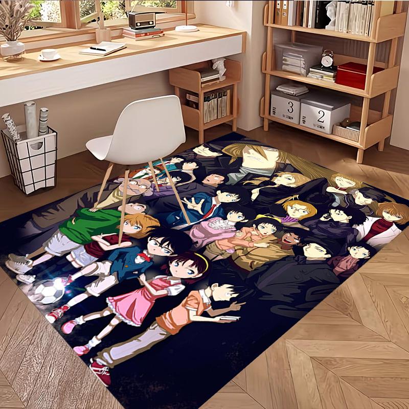 Detective Conan Print Rug, Washable Floor Carpet, For Entryway Dorm Laundry Room Office Study, Home Decor Birthday Christmas Gift