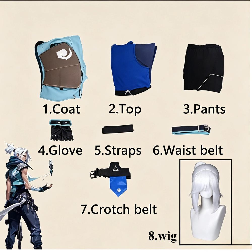 Valorant Jett Cosplay Tērps Pilns Komplekts
