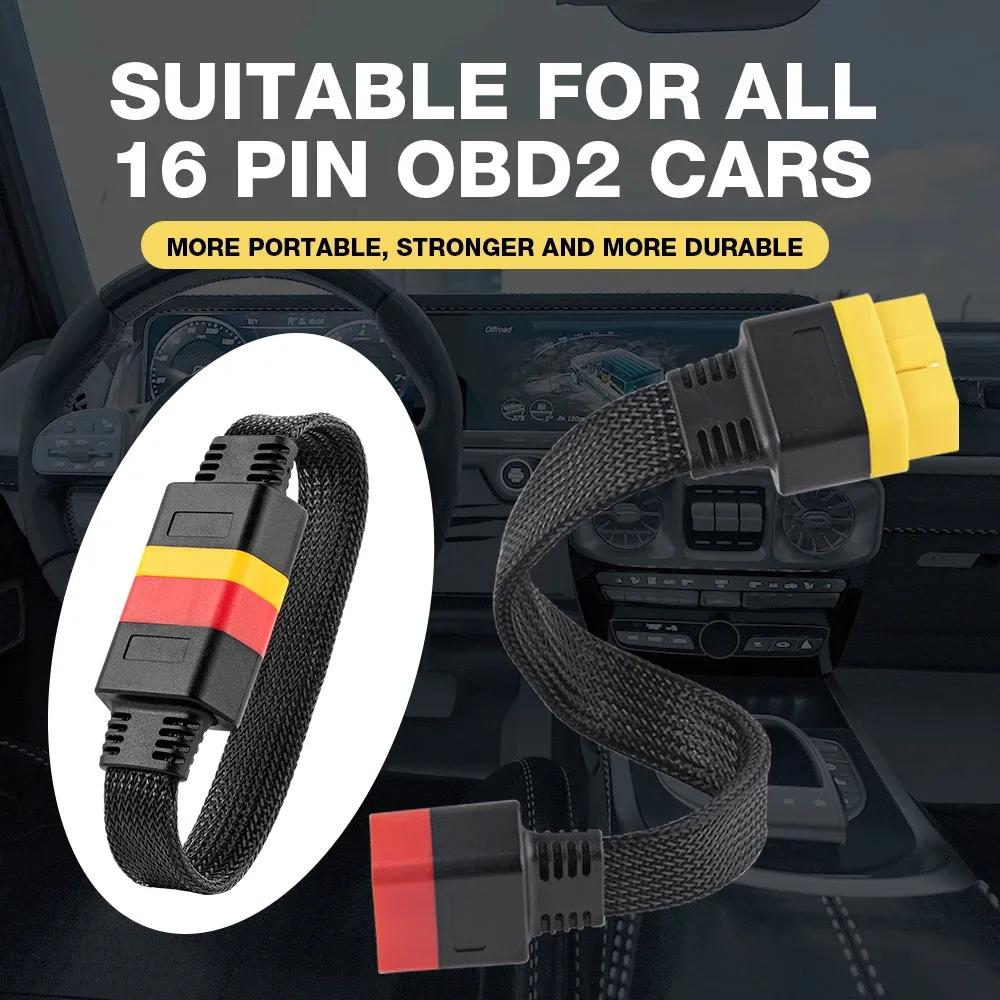 OBDII Extension Cable 16 Pin Male To Female 36CM/60CM for Thinkdiag Easydiag BD2 Connector 16Pin Diagnostic ELM327 OBD2 Cable