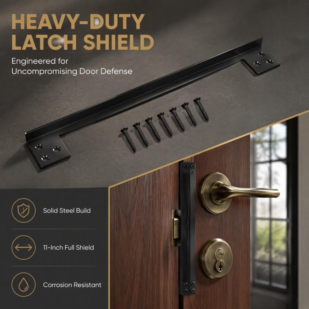 Easy Installation Door Latch Guard Plate Steel Door Latch Shield Door Guard Plate Apartment