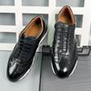 European Luxury Genuine Leather Mens Casual Oxford Shoes Plus Size 46 Autumn Winter Handmade Elegant Lace-Up Sneakers for Men