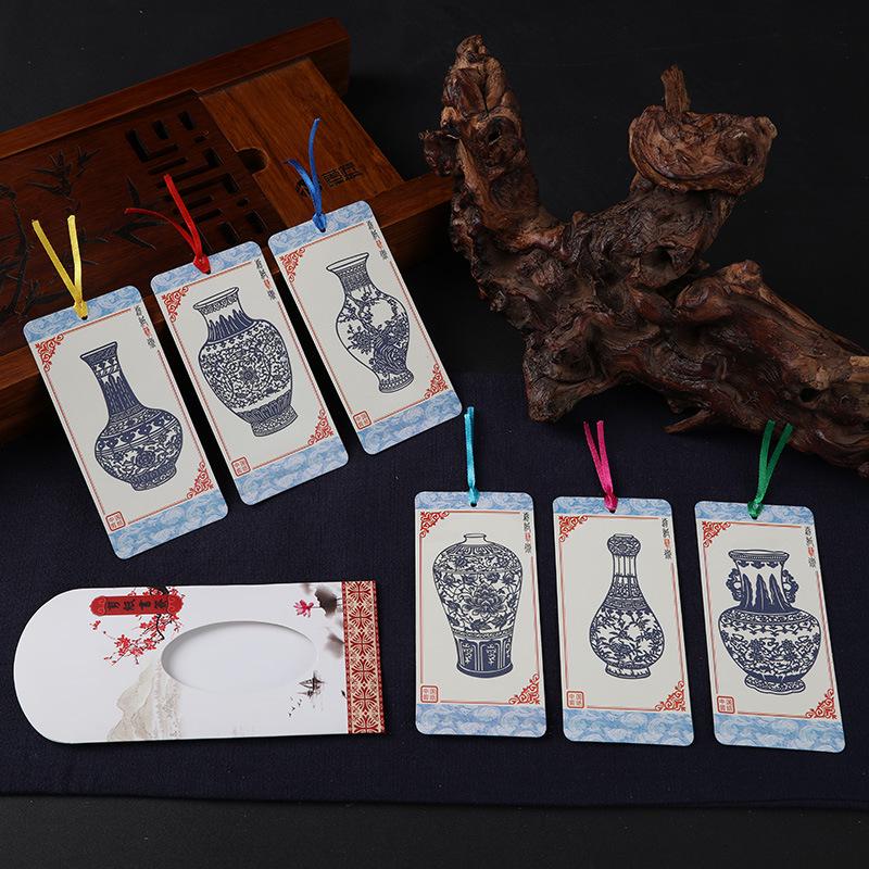 Burning Ran Chinese Folk Art Paper-cut Facial Makeup Bookmarks for Unique Gifts Abroad