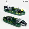 J085G Army Green Assault Boat Building Block Toy Accessories Equipment Box Children Assemble Small Particles