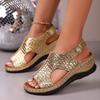 Fashion Women High Heels Sandals 2025 New Summer Beach Platform Wedge Sandals Female Fashion Outdoor Ladies Slides Sandalias Mujer