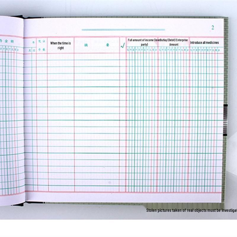 100-Page Financial Accounting Ledger: Cash, Bank Deposit & General Ledger Book