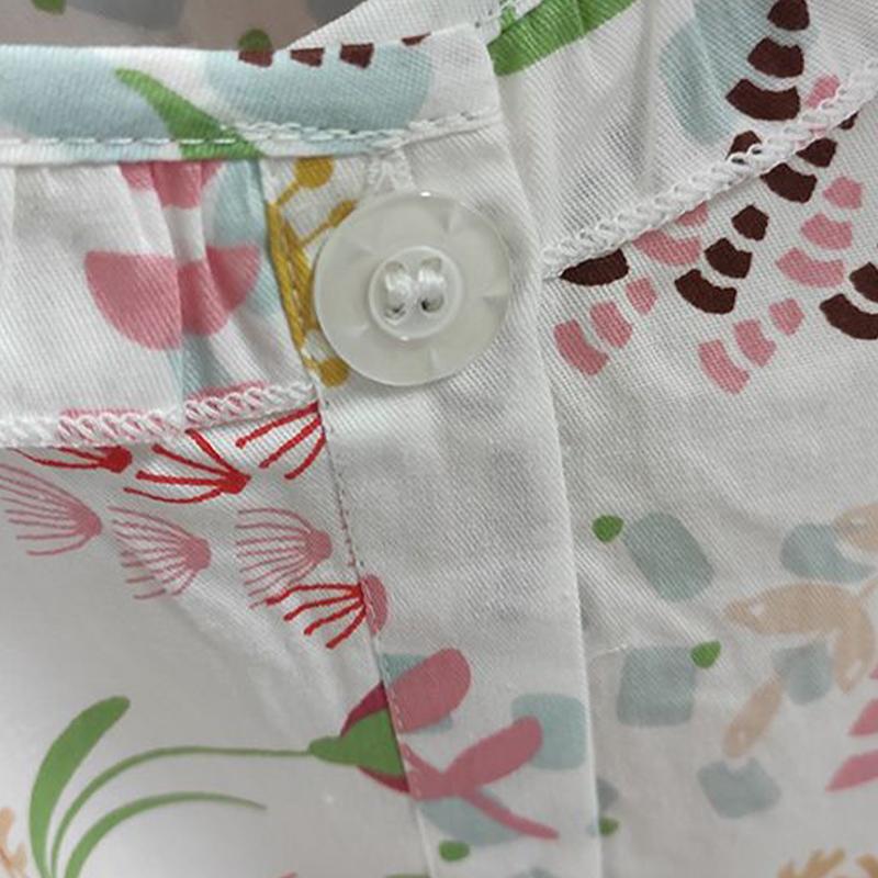 Damen Pyjama Blumendruck Haushalt Damen Pyjama Loungewear Zweiteilig Außerhalb Nachtwäsche Frühling Herbst