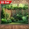 2D Plane Lush Garden Fence Universal for Both Indoor and Outdoor Use Room Decoration Polyester Fiber