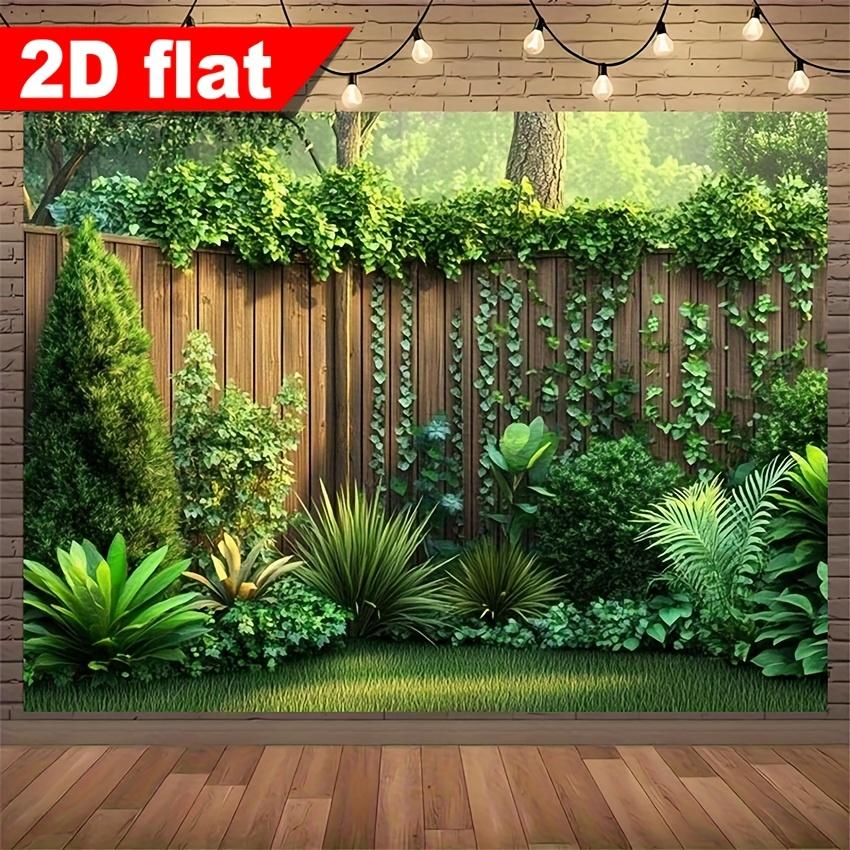 2D Plane Lush Garden Fence Universal for Both Indoor and Outdoor Use Room Decoration Polyester Fiber