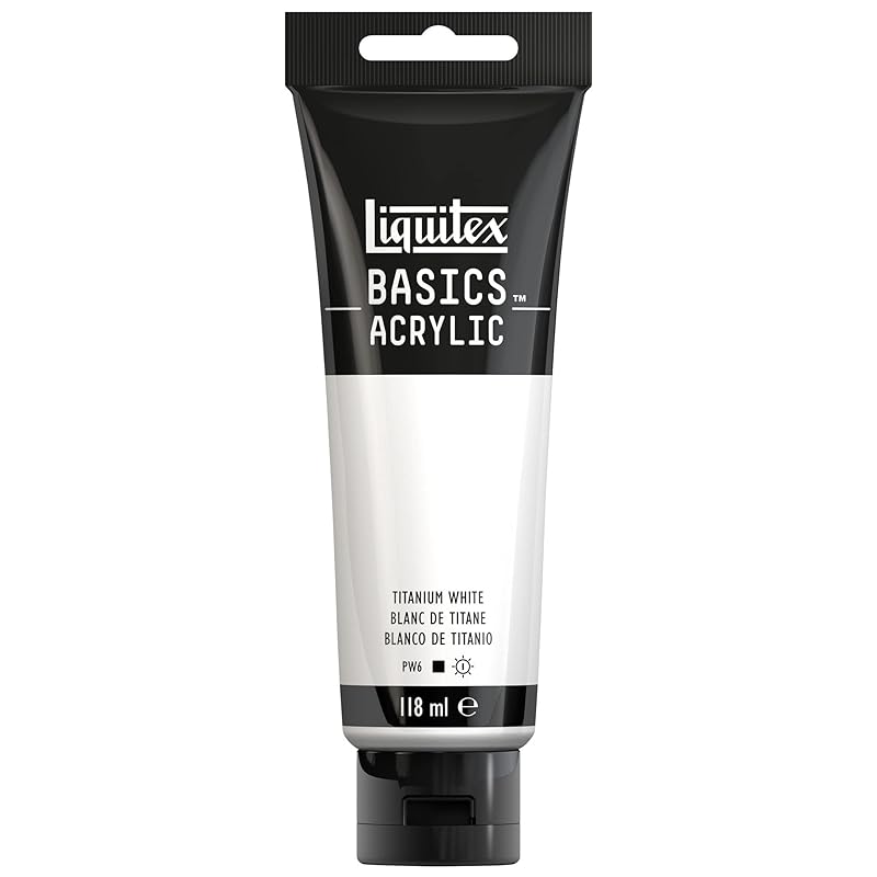 

Liquitex acrylic paint basics titanium white B-432 118ml