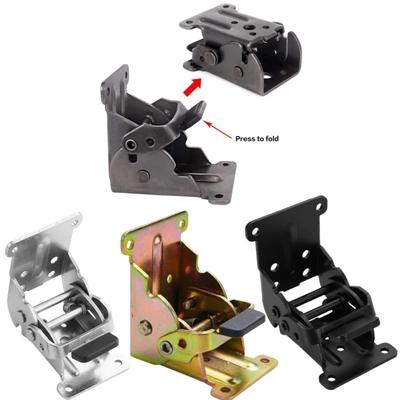 2 /4 Pack Folding Brackets,Self-Locking Extension Support Bracket Foldable Self Lock Hinges with Screws for Table Bed Leg Feet