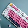 128 Keys EVANGELION-08 Keycaps EVA 08 XDA Profile PBT Dye-Sub Pink Keycaps for MX-Switch Mechanical Keyboard Keycap DIY