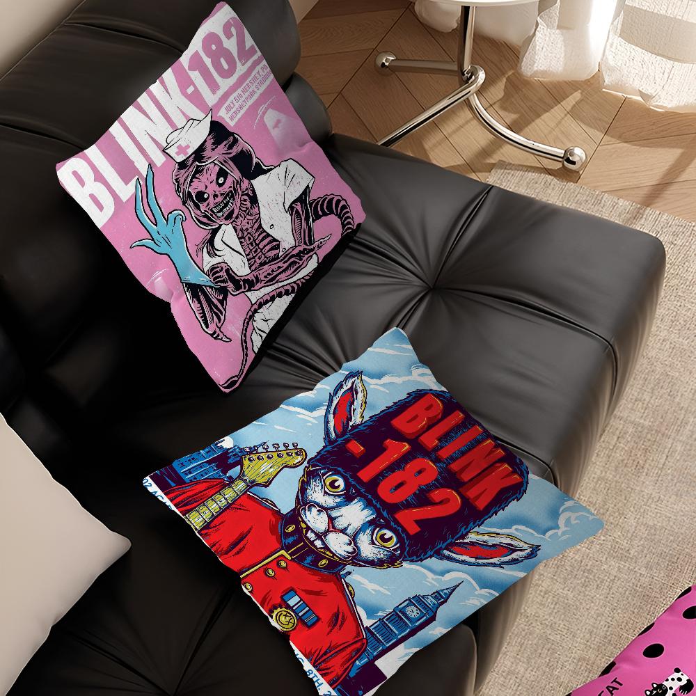 Blink 182 Rock Band Pillow Cover for Bedroom Room and Living Room Sofa Decorative Cushion Cover