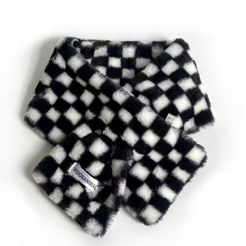 New Autumn and Winter Rabbit Fur Scarf Women's All-match Korean Style Thickened Cute Warm Neck Protection Plush Windproof Scarf