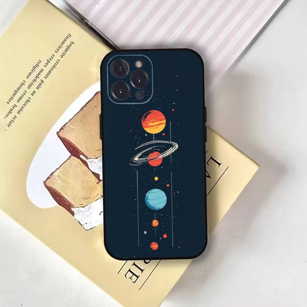 Game O-Outer Wilds Phone Case For iPhone17,16,15,14,13,12,11 Plus,Pro Max,Soft Black Cover
